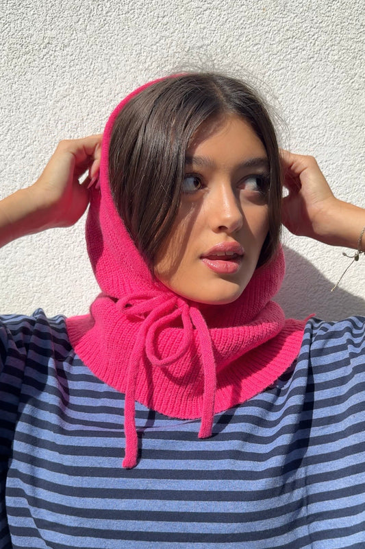 Rikke Cashmere Balaclava -Fushia