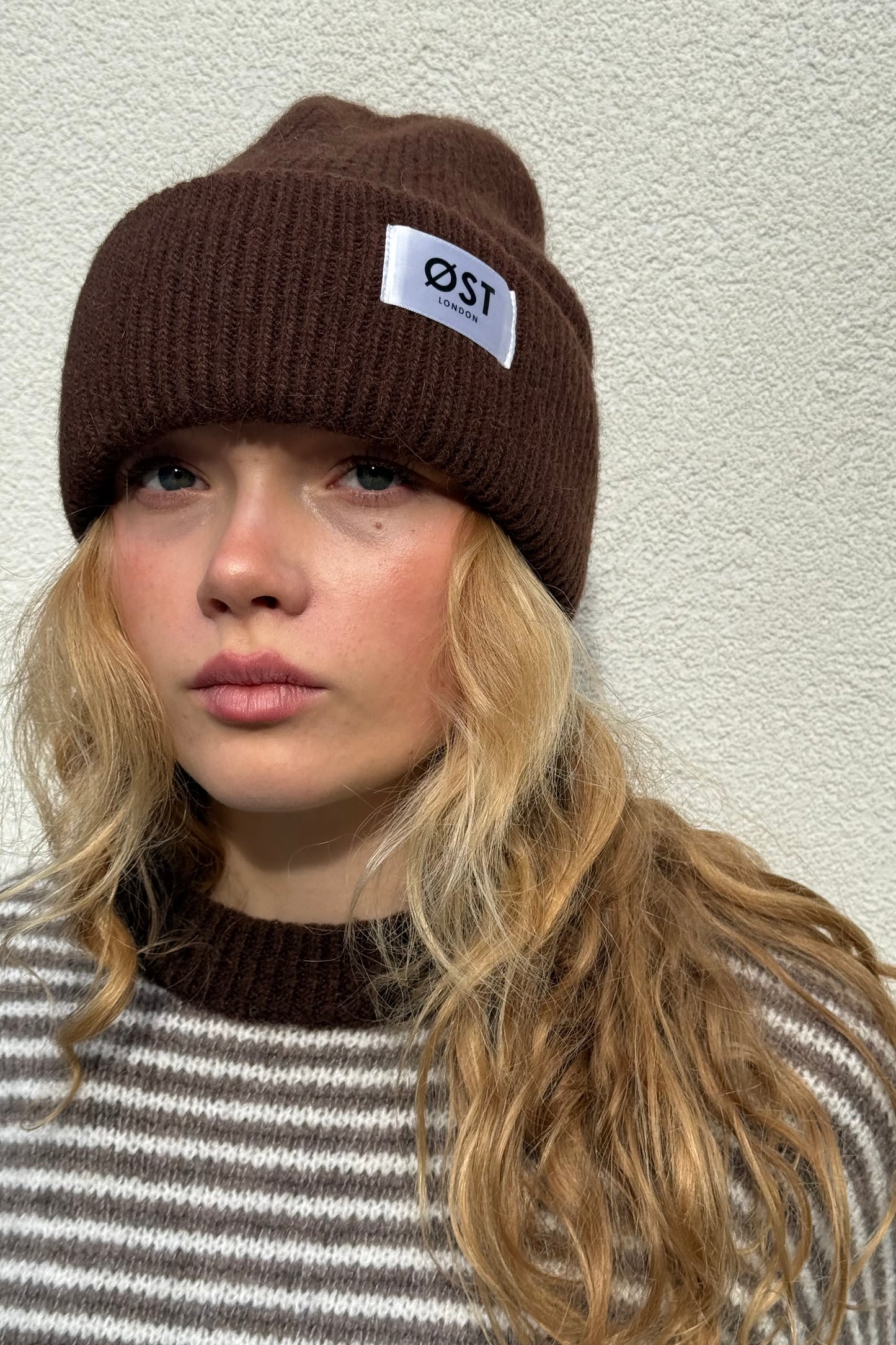 Clara Angora Beanie -Coffe