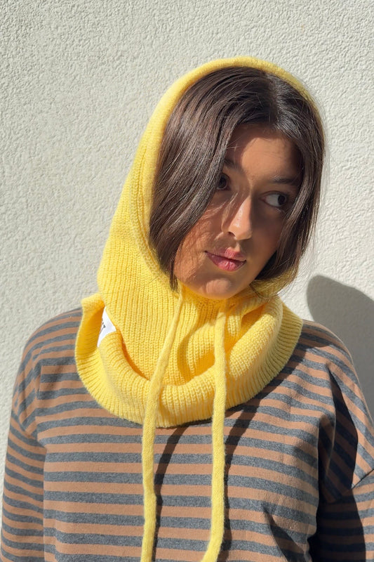 Rikke Cashmere Balaclava -Butter Yellow