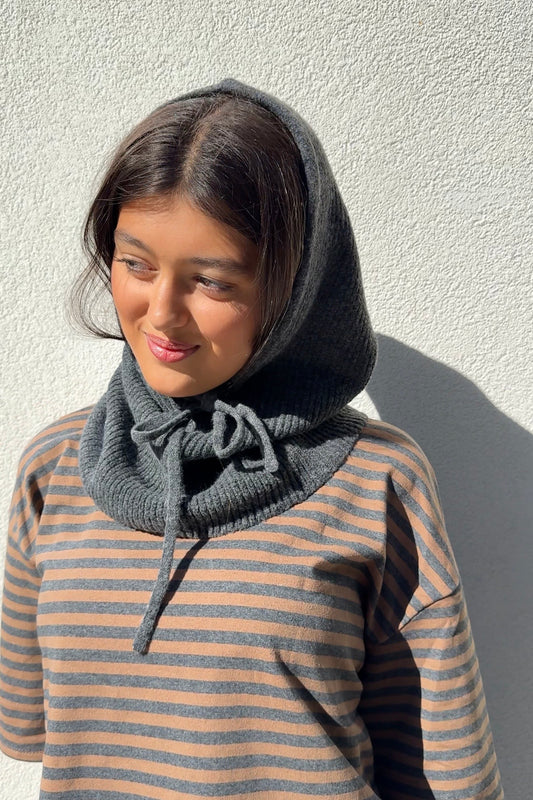 Rikke Cashmere Balaclava -Dark Grey