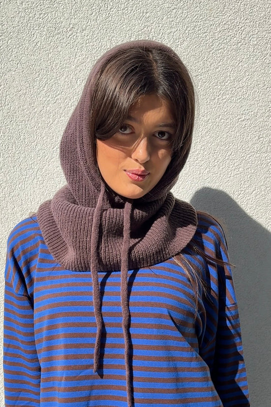 Rikke Cashmere Balaclava -Brown - Øst London