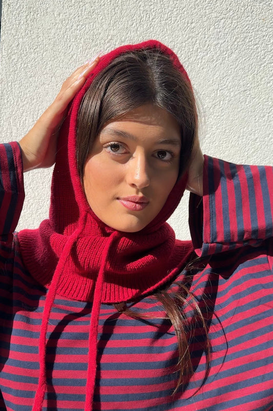 Rikke Cashmere Balaclava -Red