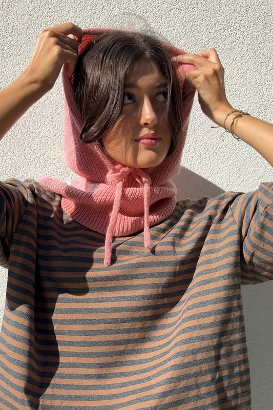 Rikke Cashmere Balaclava -Dusty Pink