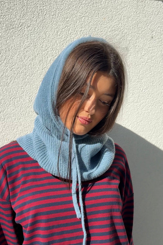 Rikke Cashmere Balaclava -Dusty Blue