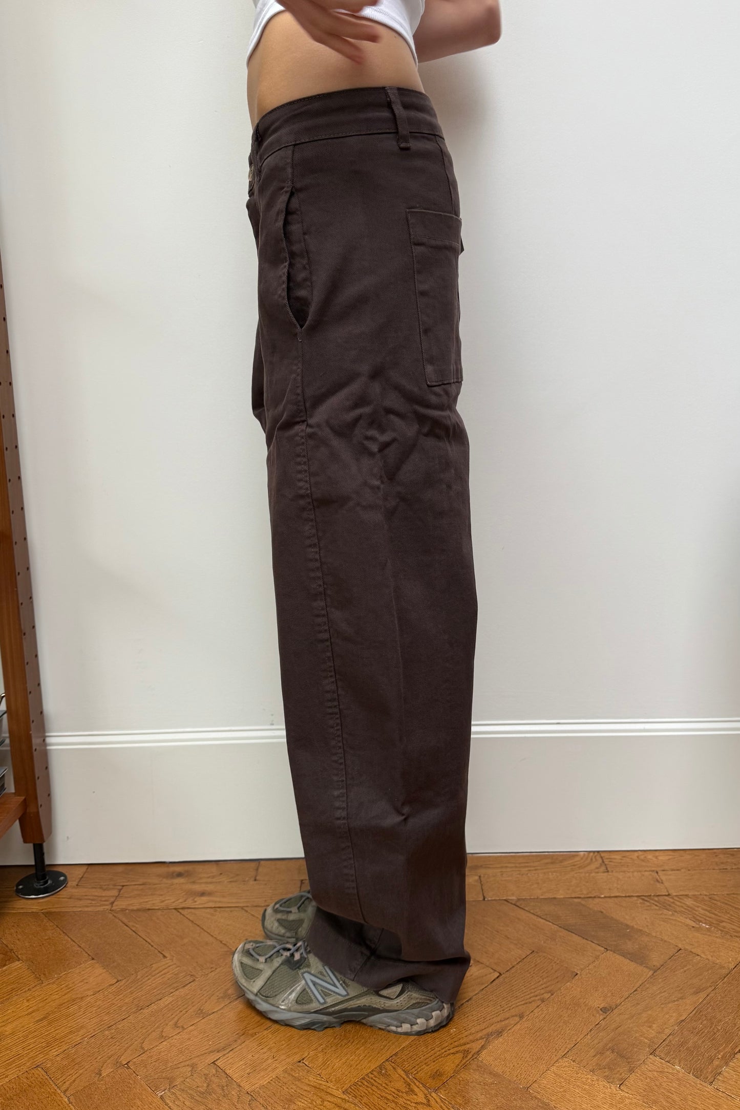 Lisa Barrel Trousers -Brown