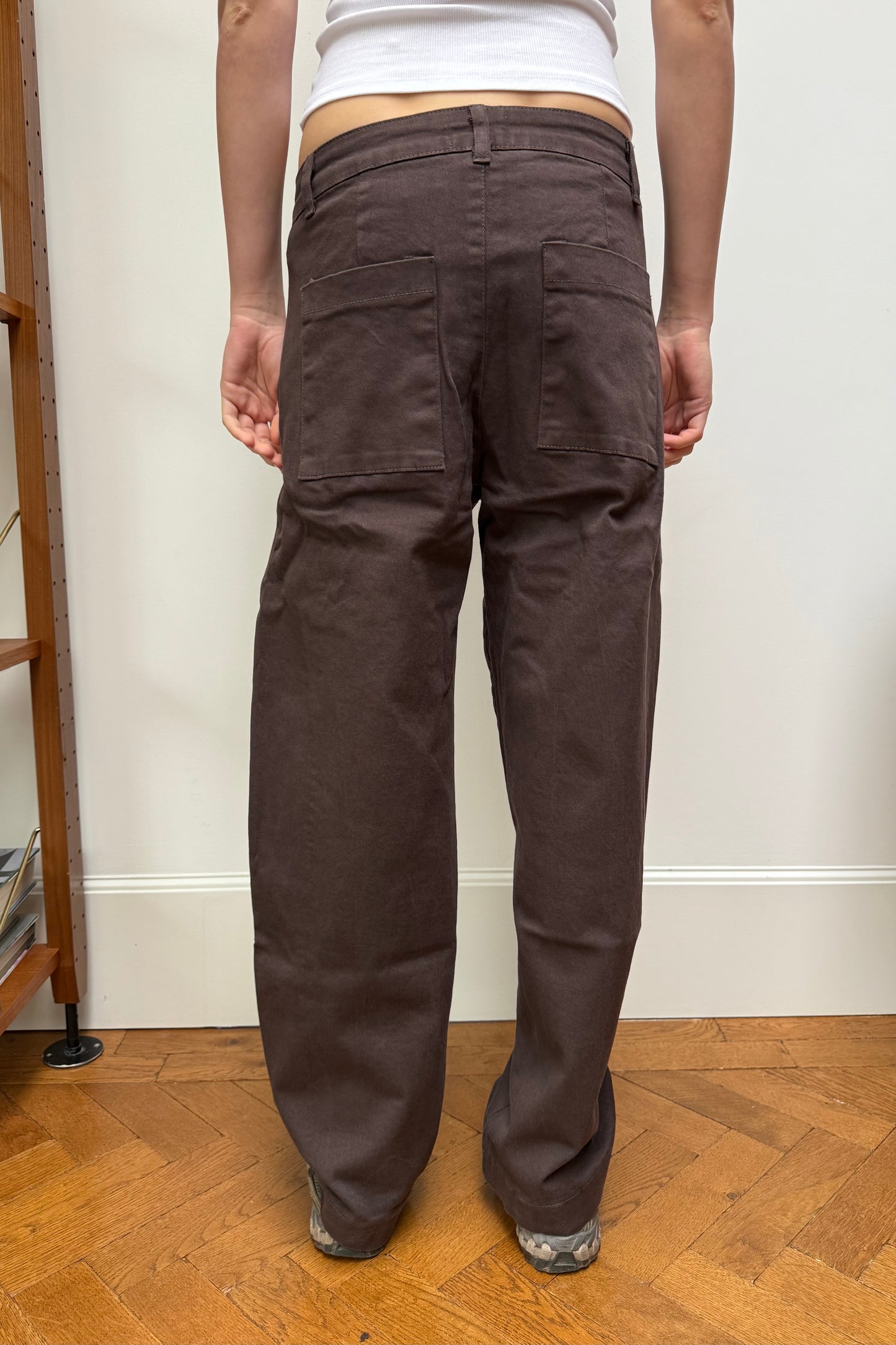 Lisa Barrel Trousers -Brown