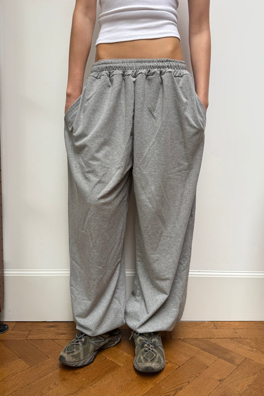 Elise Baggy Loungewear Trousers -Grey