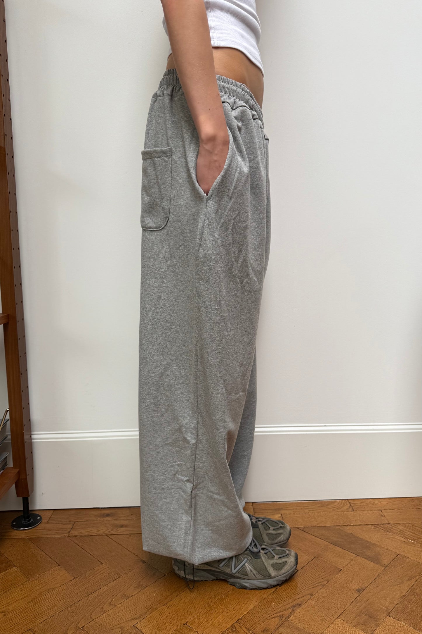 Elise Baggy Loungewear Trousers -Grey