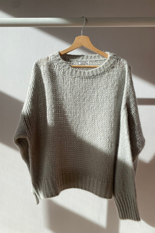 Mohair Jumper round neck Grey