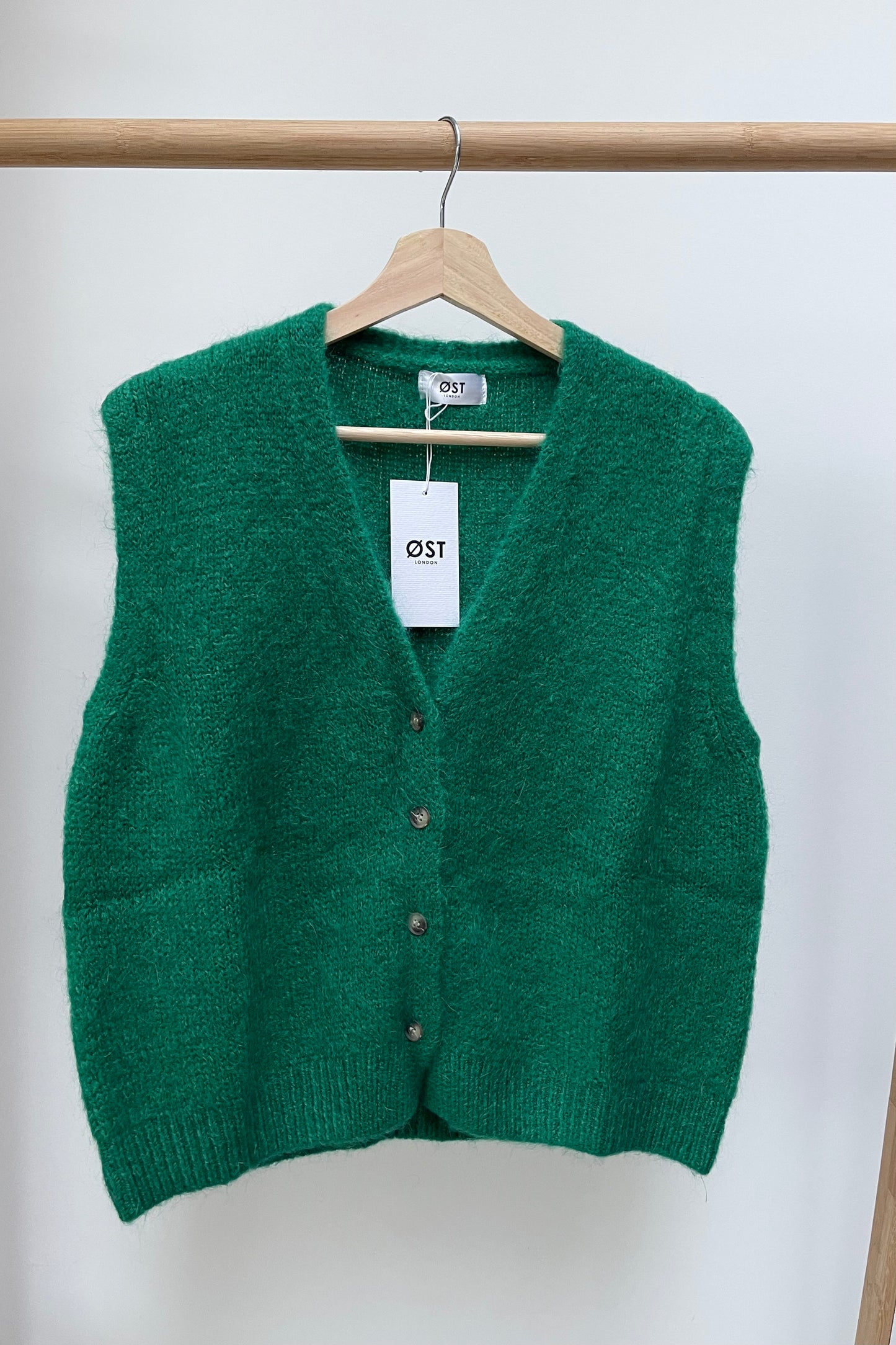 Erika Kid Mohair Vest -Jewel Green