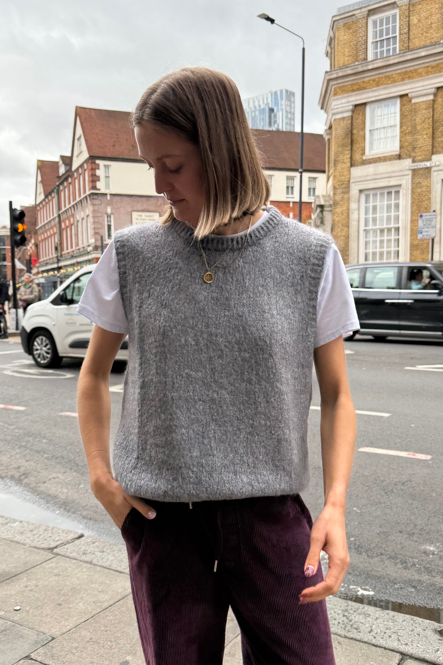 Alba Mohair Vest -Grey