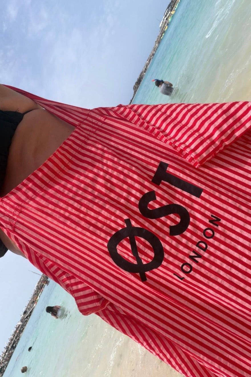 Striped Summer Bag -Red - Øst London