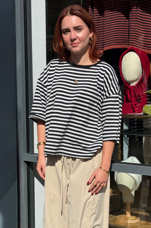 Else Striped T-Shirt -Grey/Black