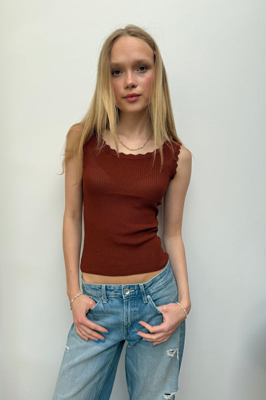 Andrea Tank Top -Rust - Øst London
