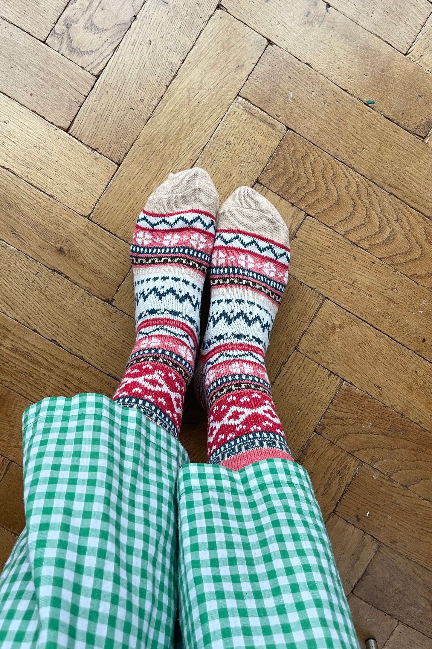 Fair Isle Wool Socks Scandinavian style