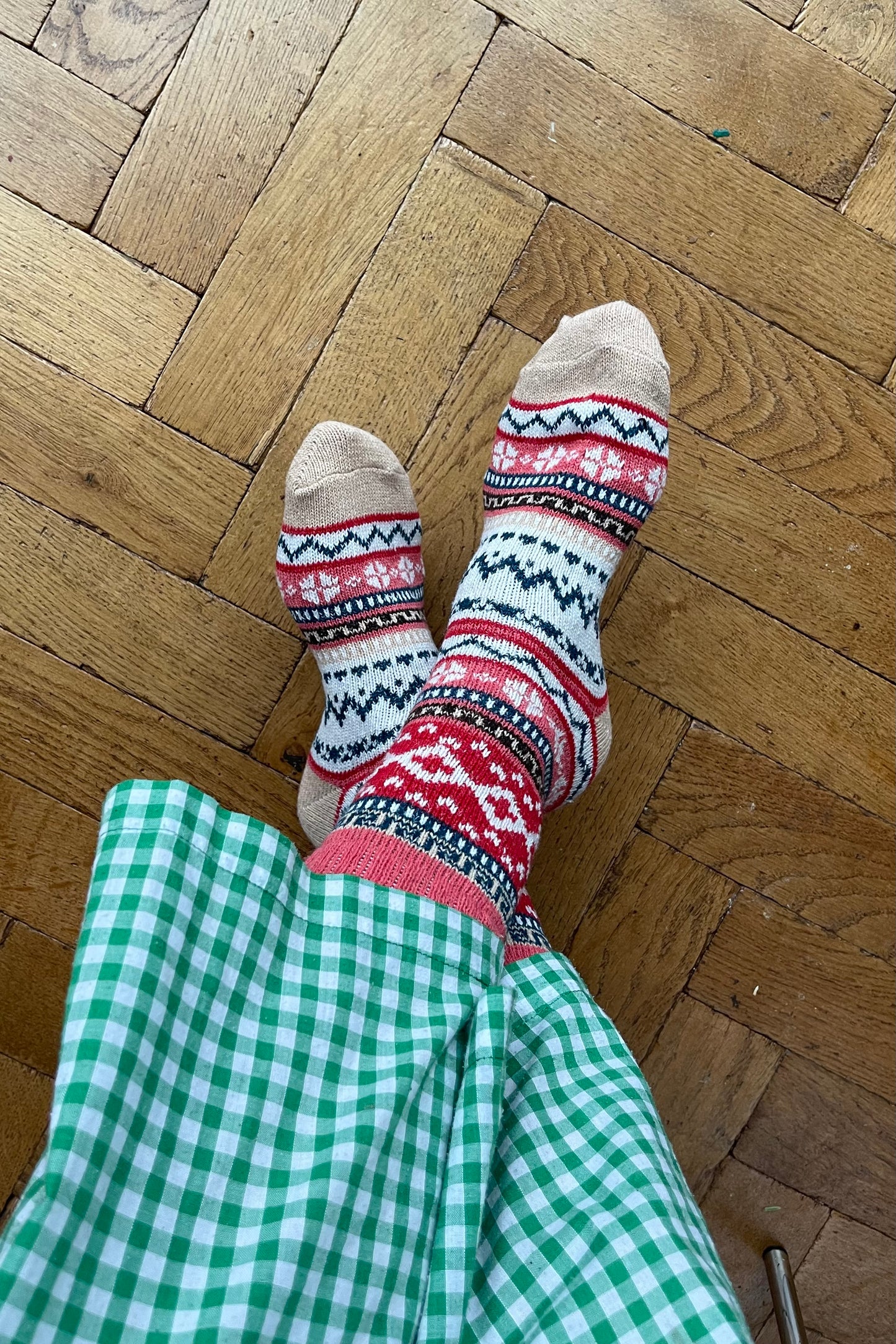 Fair Isle Wool Socks Scandinavian style