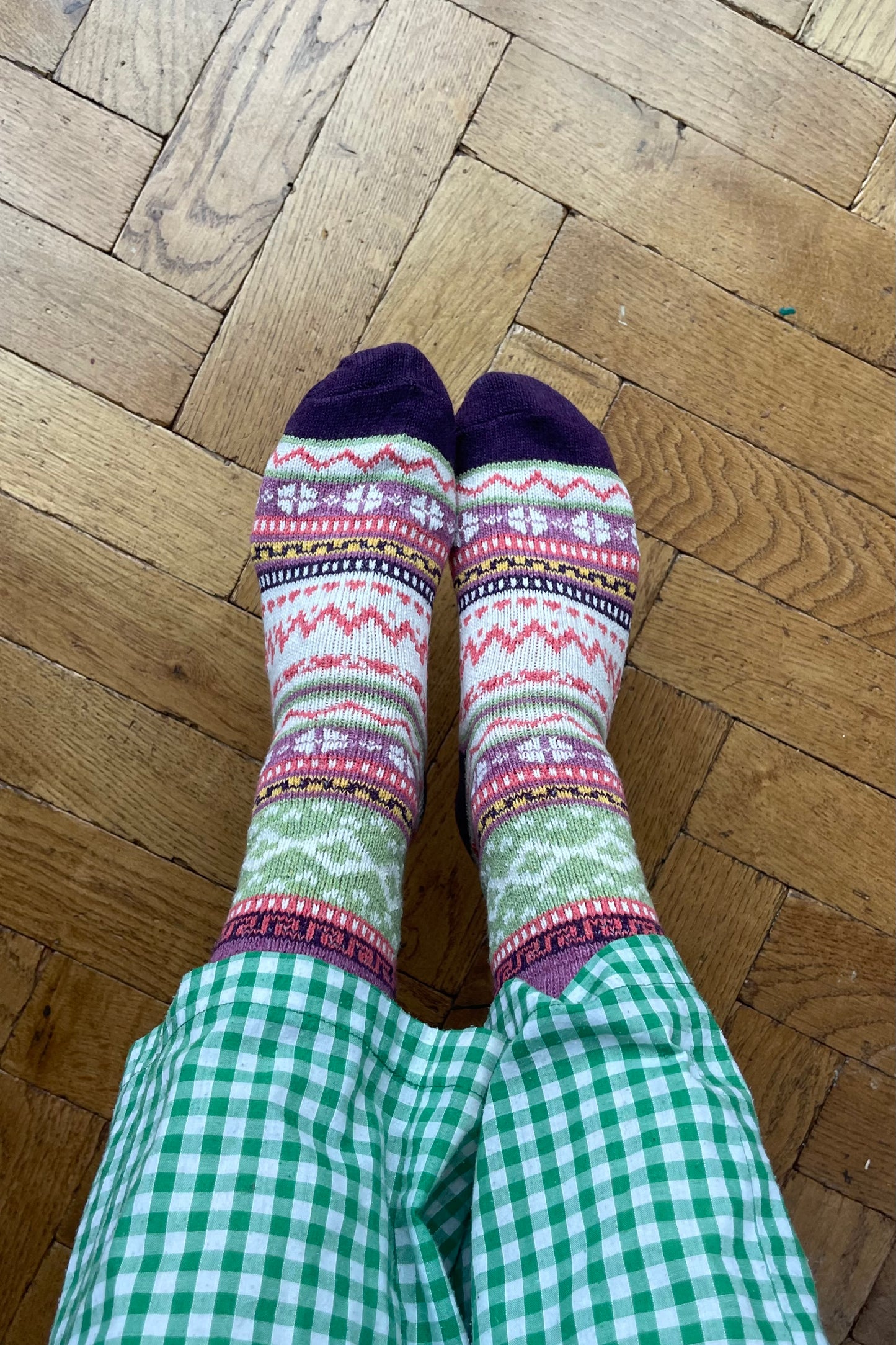 Wool Socks Scandinavian style Fair Isle