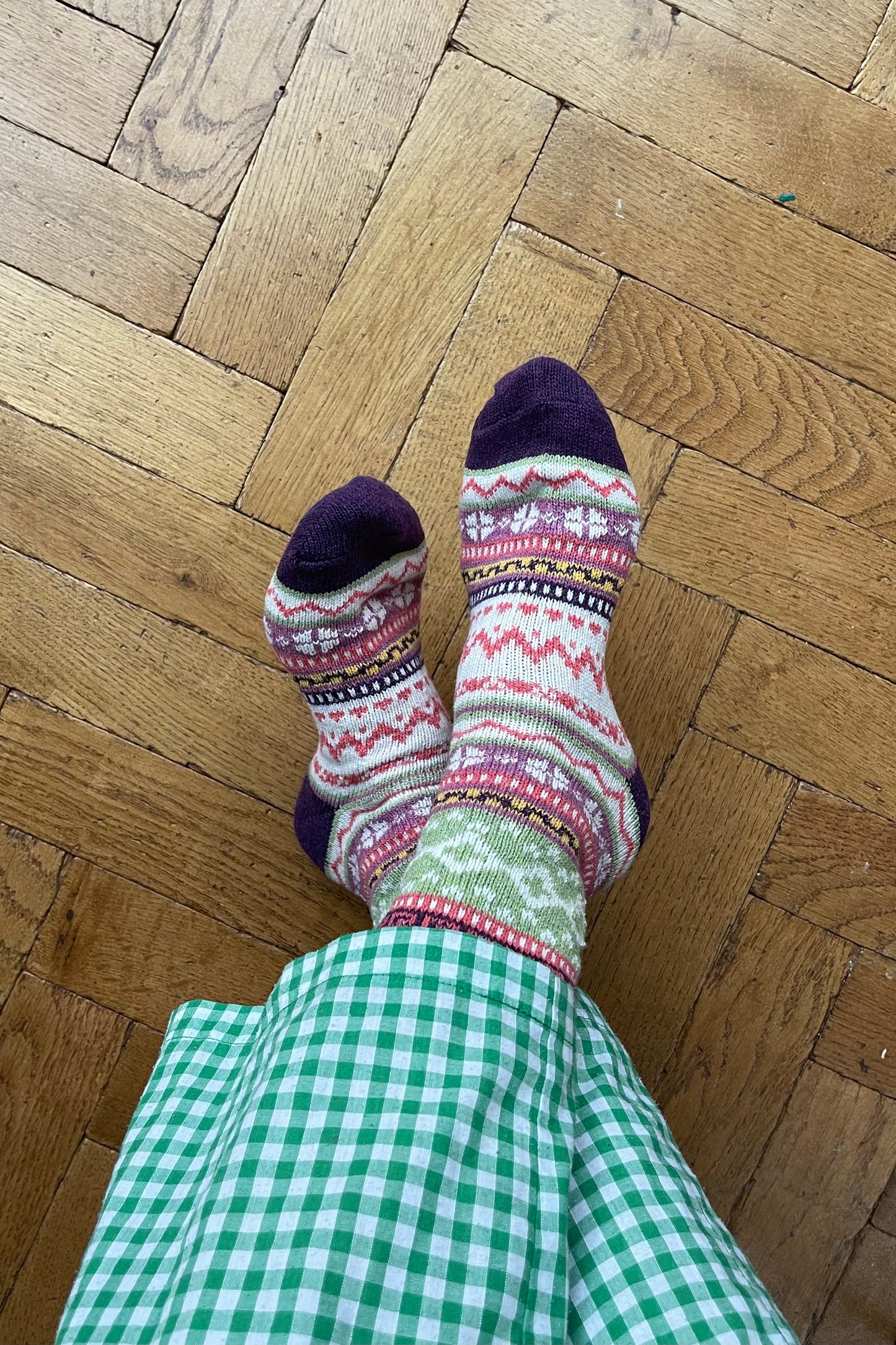 Wool Socks Scandinavian style Fair Isle