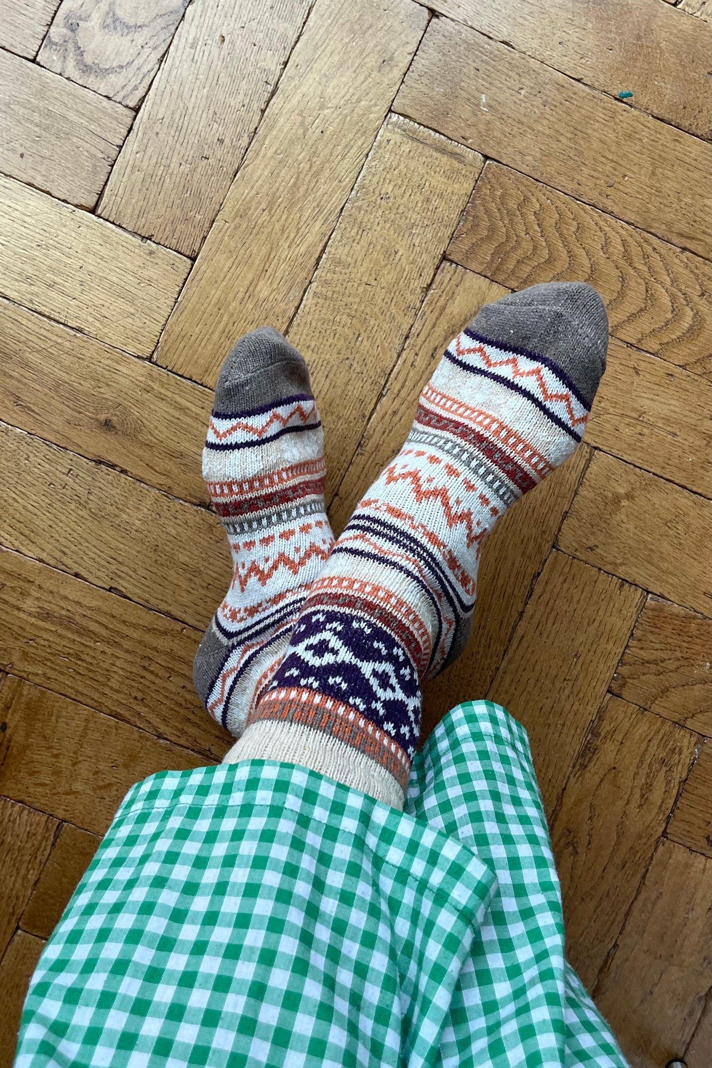 Wool Socks Scandinavian style Fair Isle