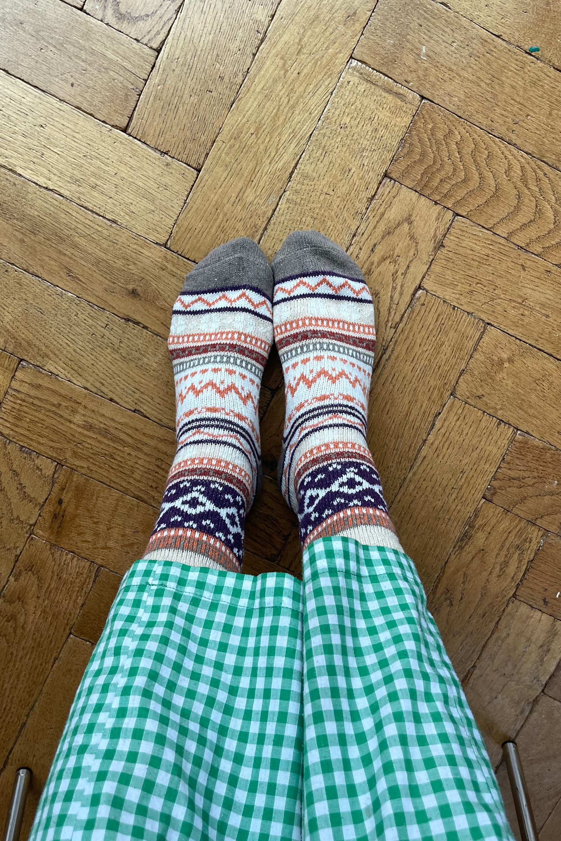 Wool Socks Scandinavian style Fair Isle