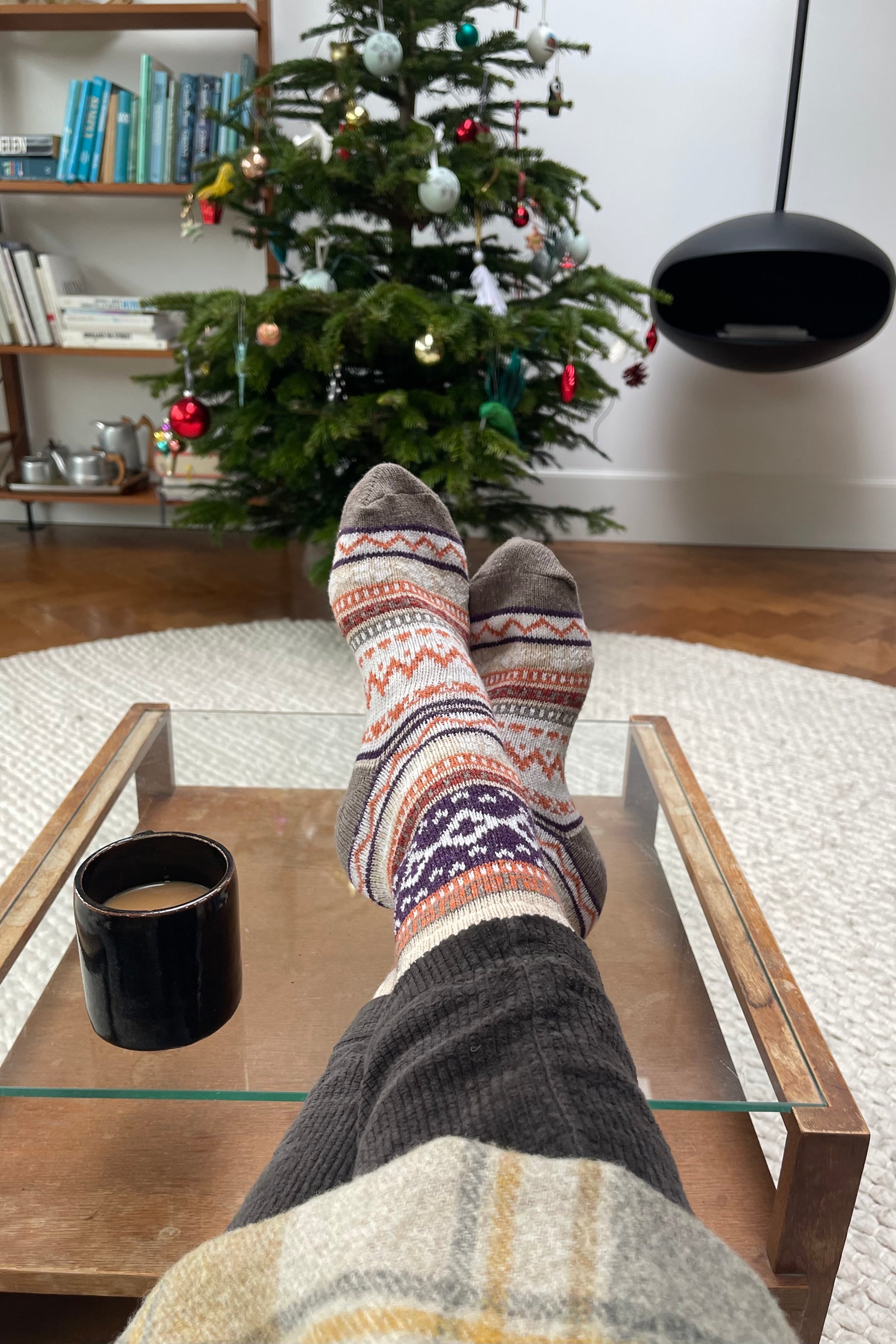 wool socks fair isle Scandinavian 