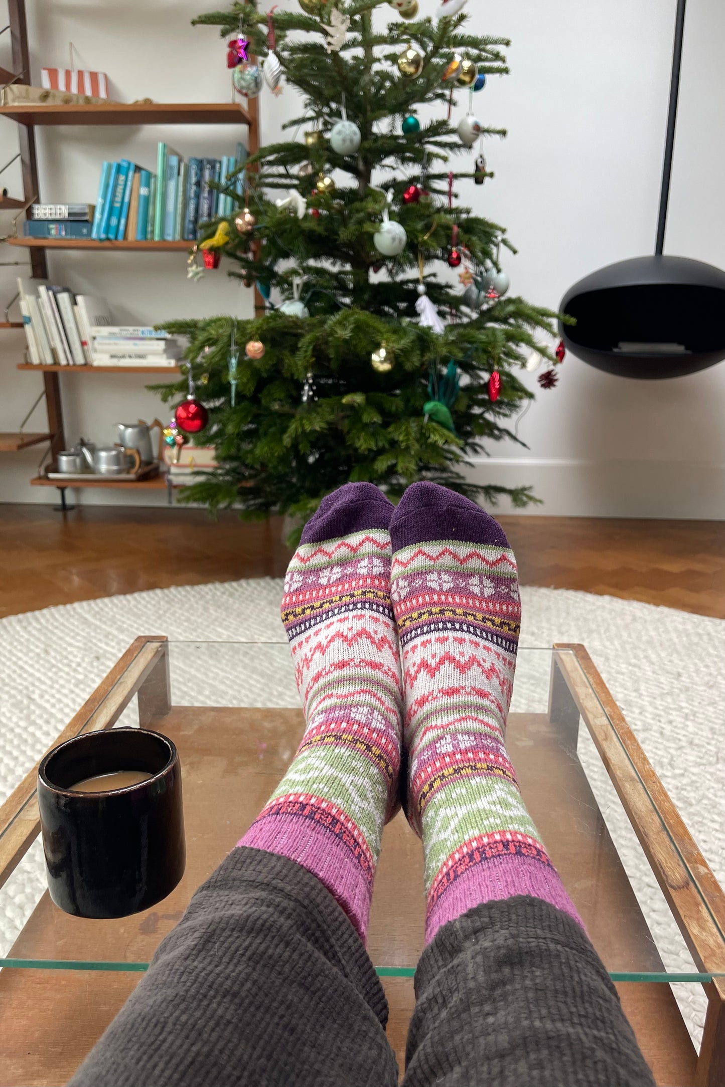 wool socks fair isle Scandinavian 