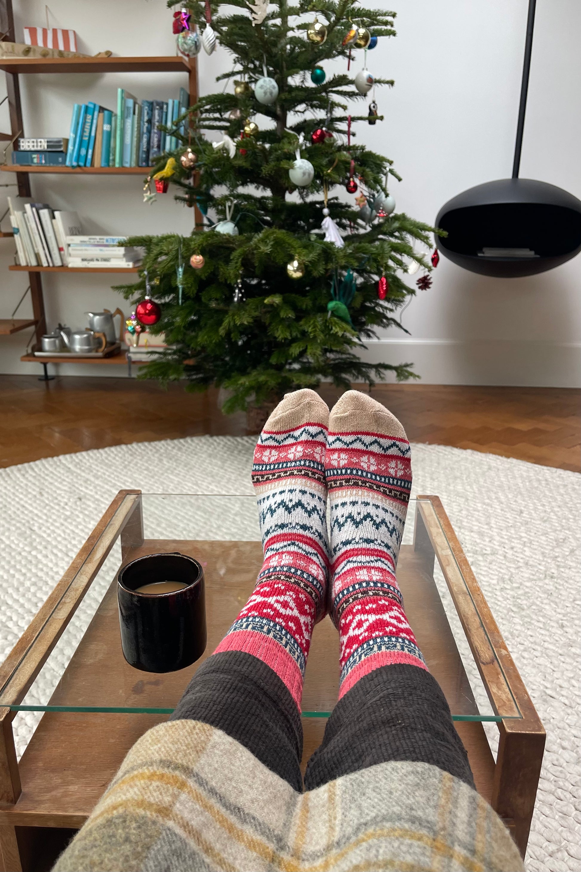 wool socks fair isle Scandinavian 