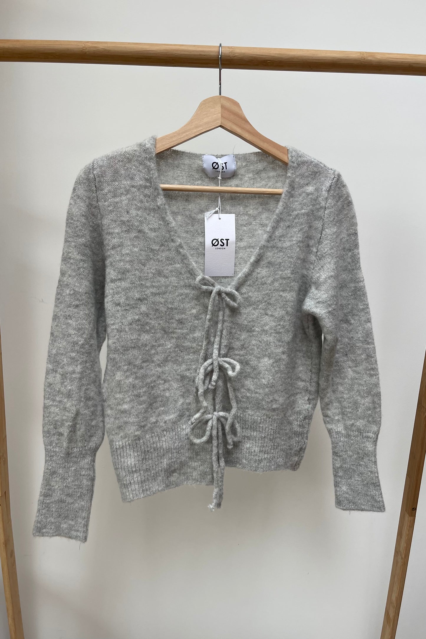 Nora Bow Knit -Grey