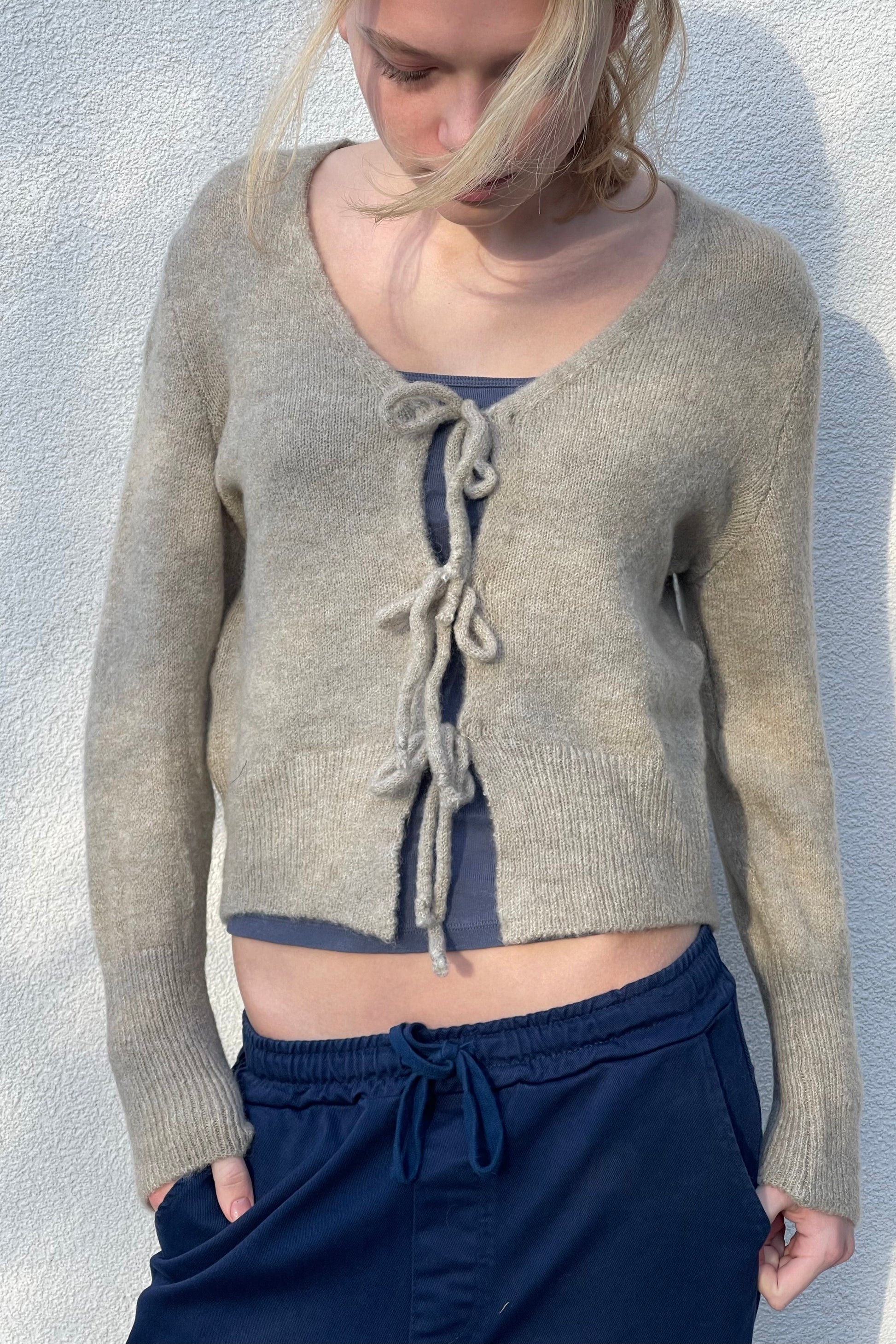 Alpaca Wool tie cardigan