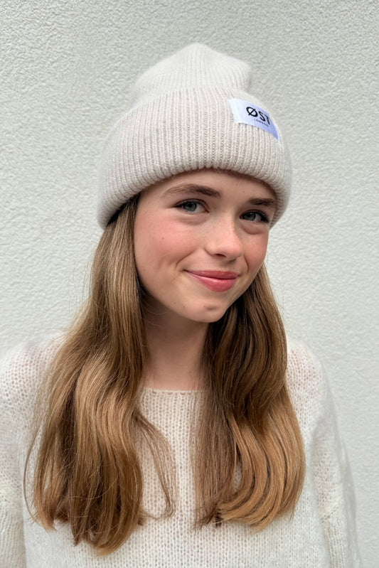 Clara Angora Beanie -Cream