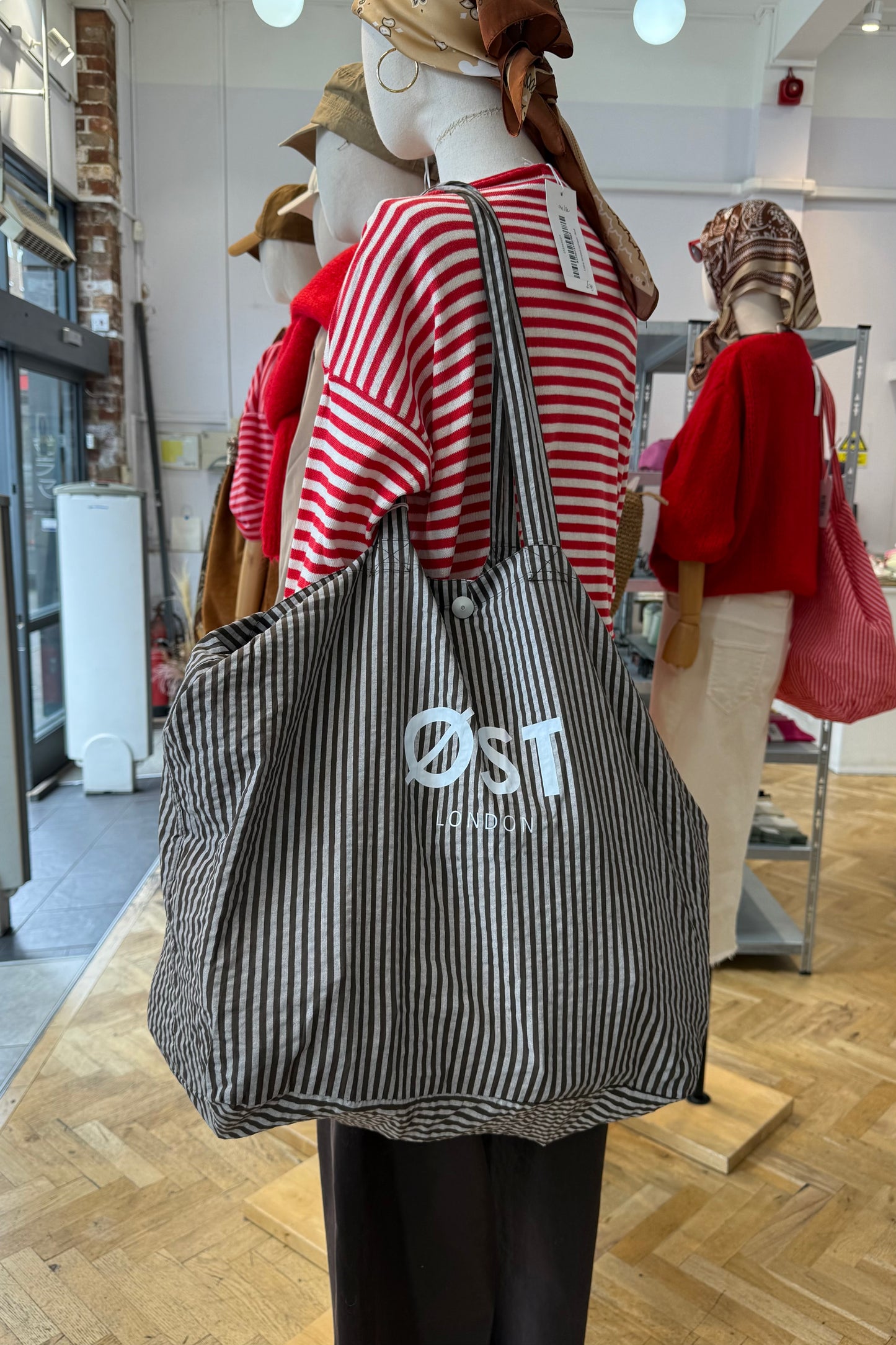 Striped Summer Bag -Chocolate - Øst London