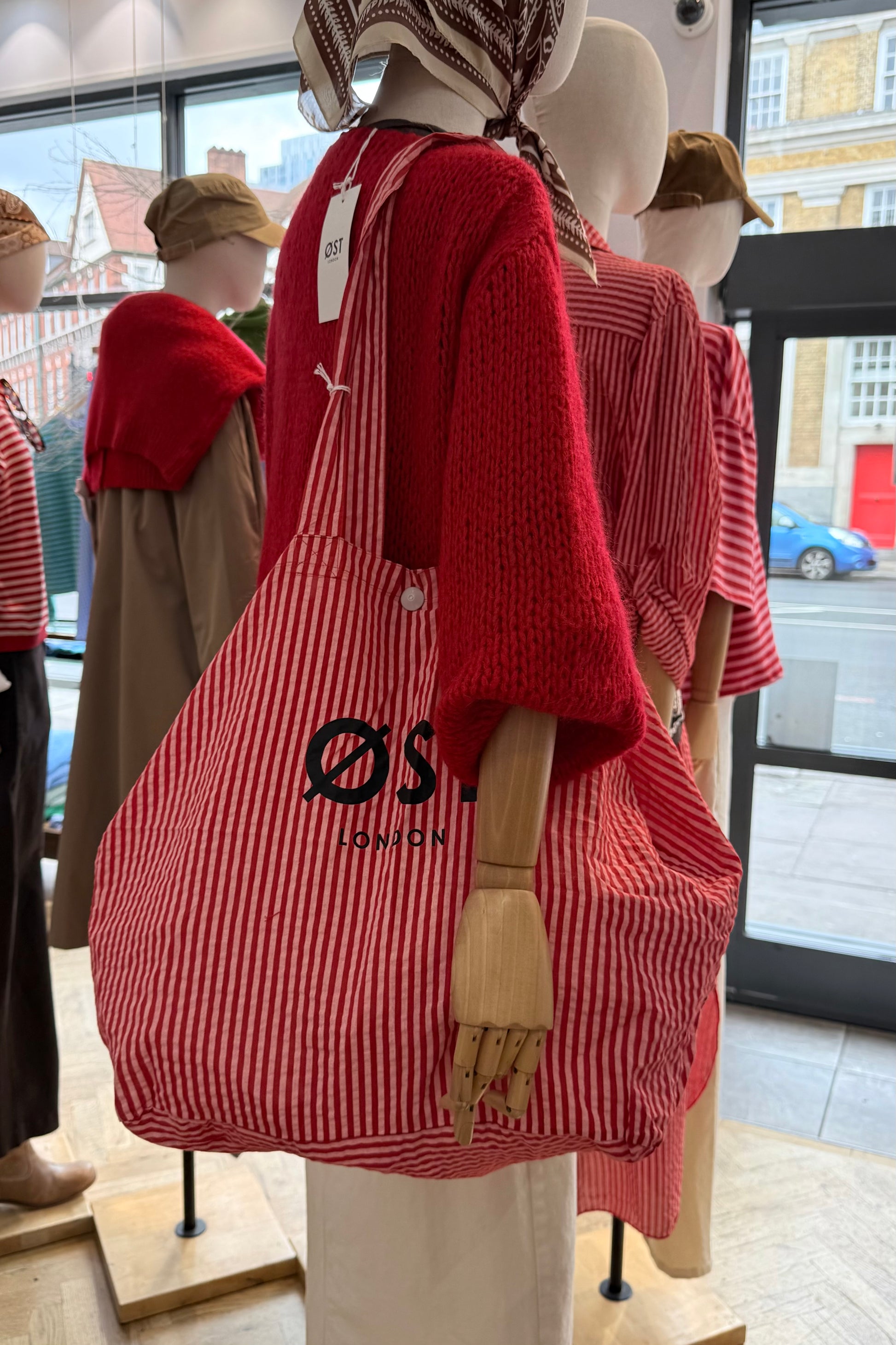 Striped Summer Bag -Red - Øst London