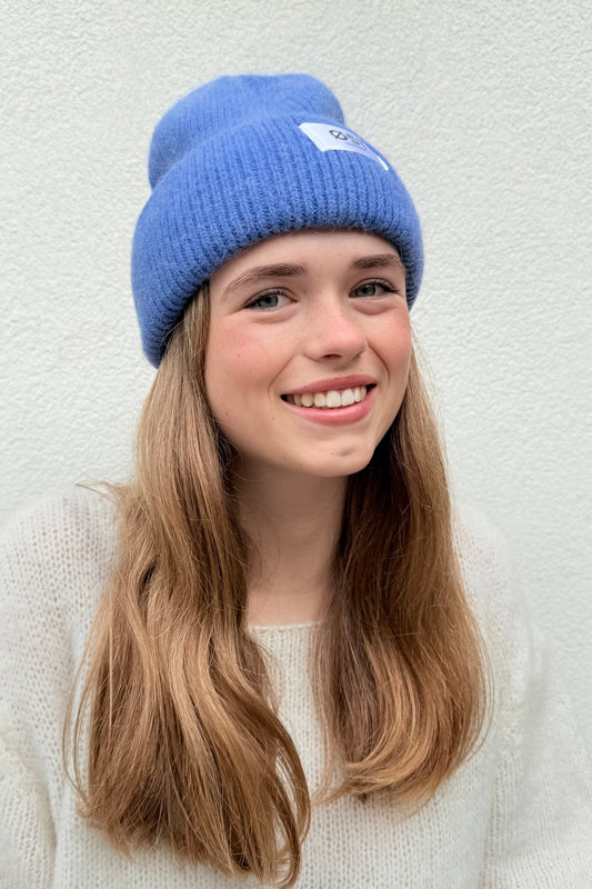 Clara Angora Beanie-Cornflower Blue