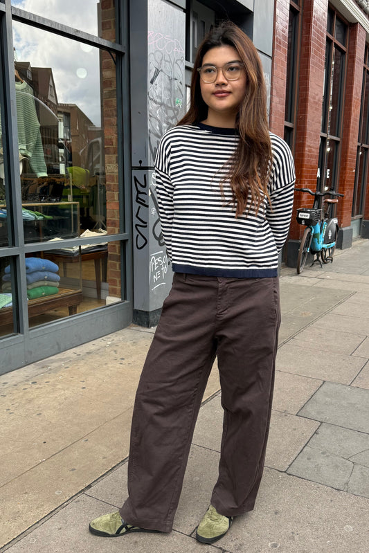 Lotte Striped Jumper -Navy - Øst London