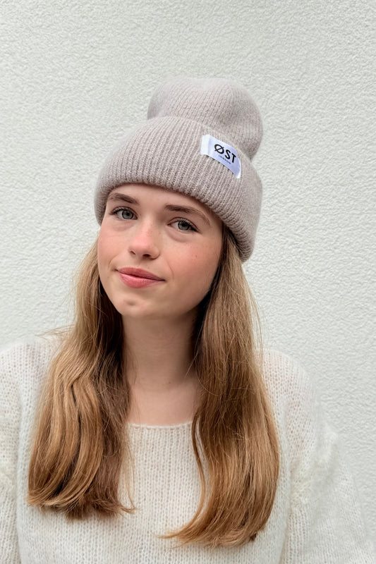 Clara Angora Beanie -Brown