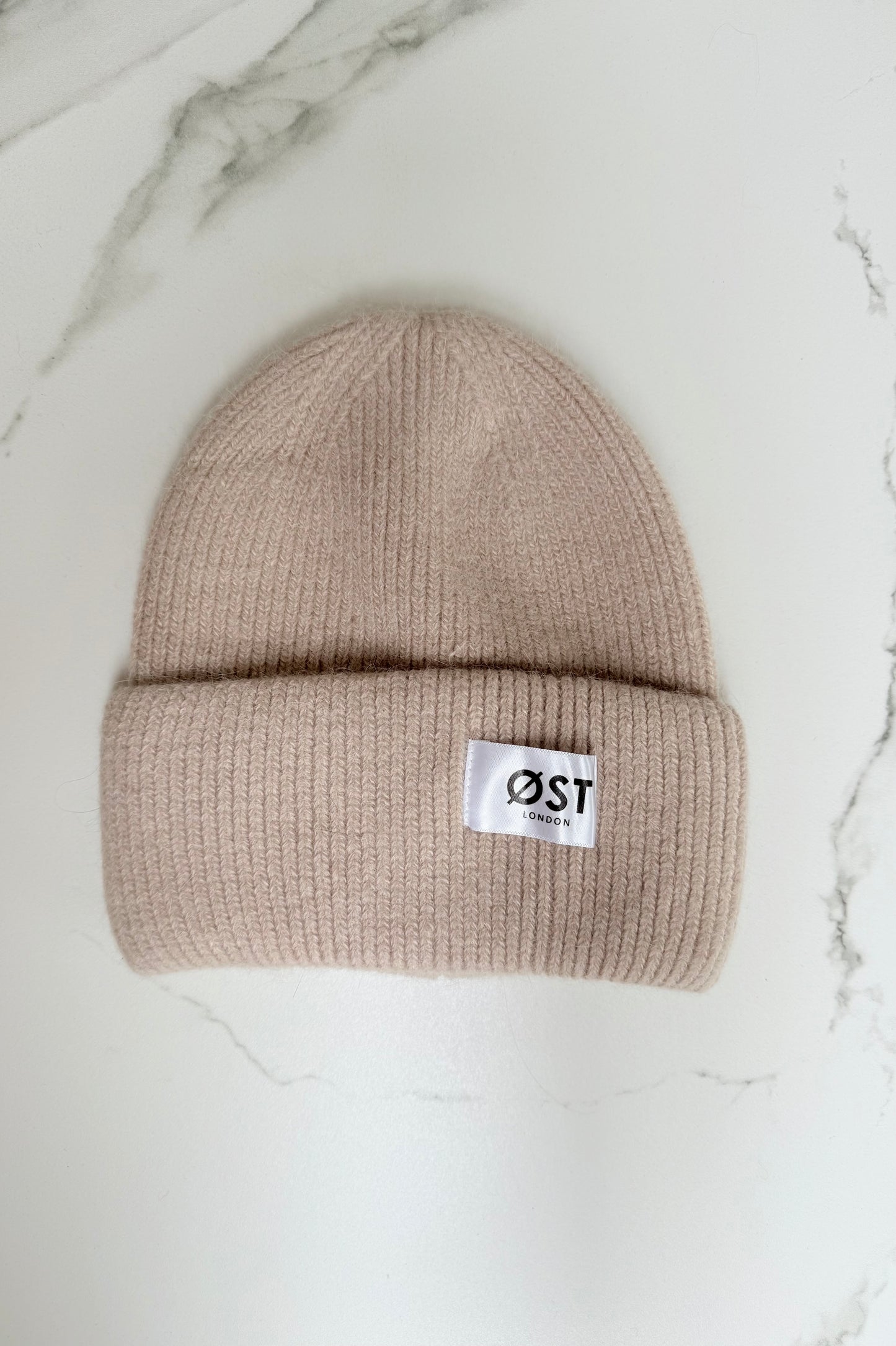 Clara Angora Beanie-Dark Sand
