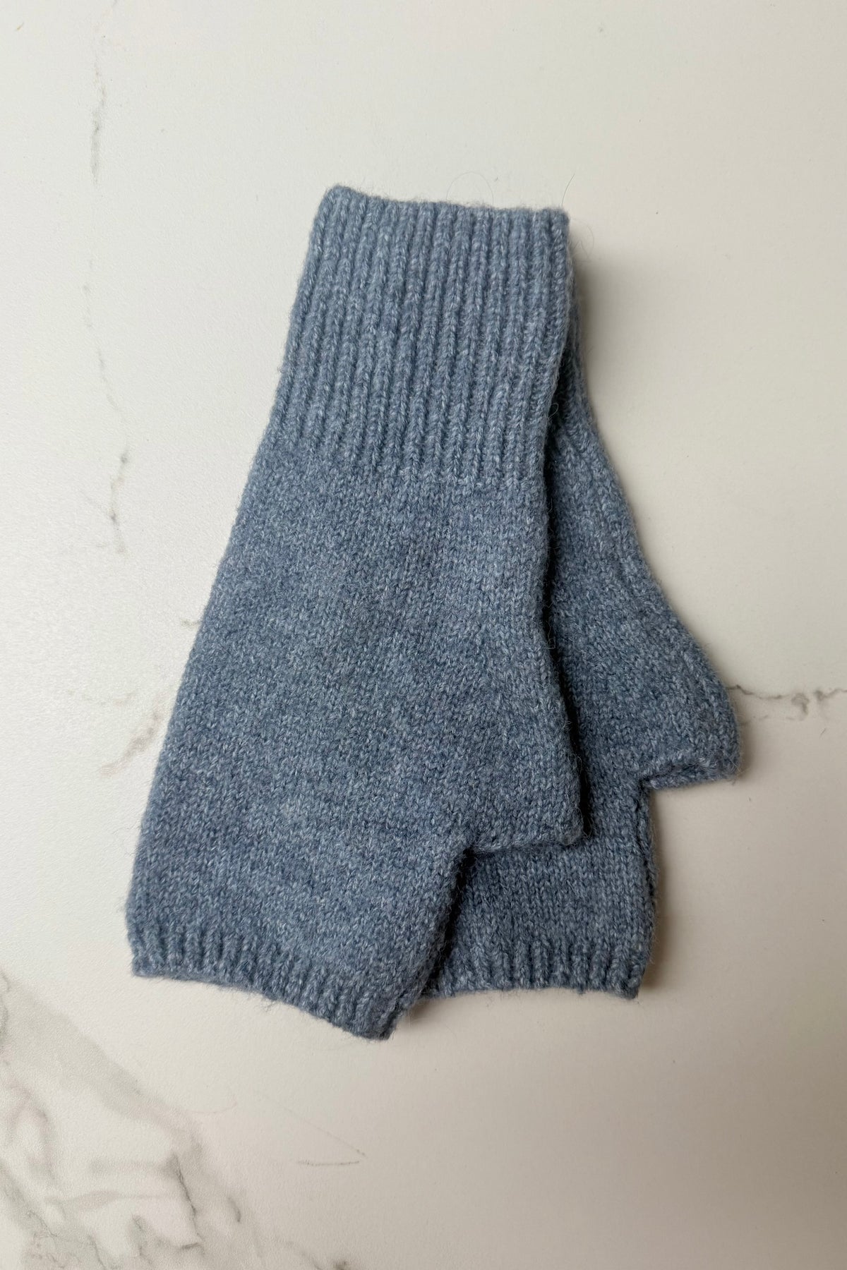 Ellie Cashmere Blend Mittens -Light Blue