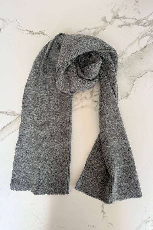 Clara Angora Scarf -Dark Grey