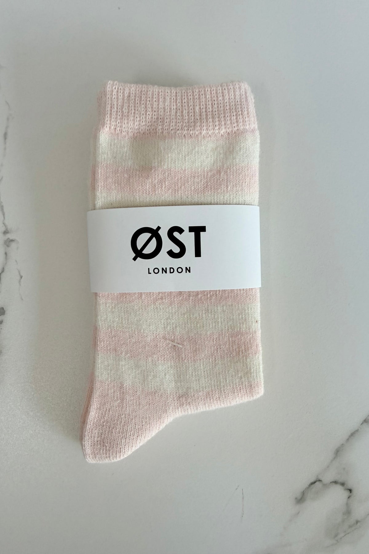 Striped Socks -Light Pink/Cream