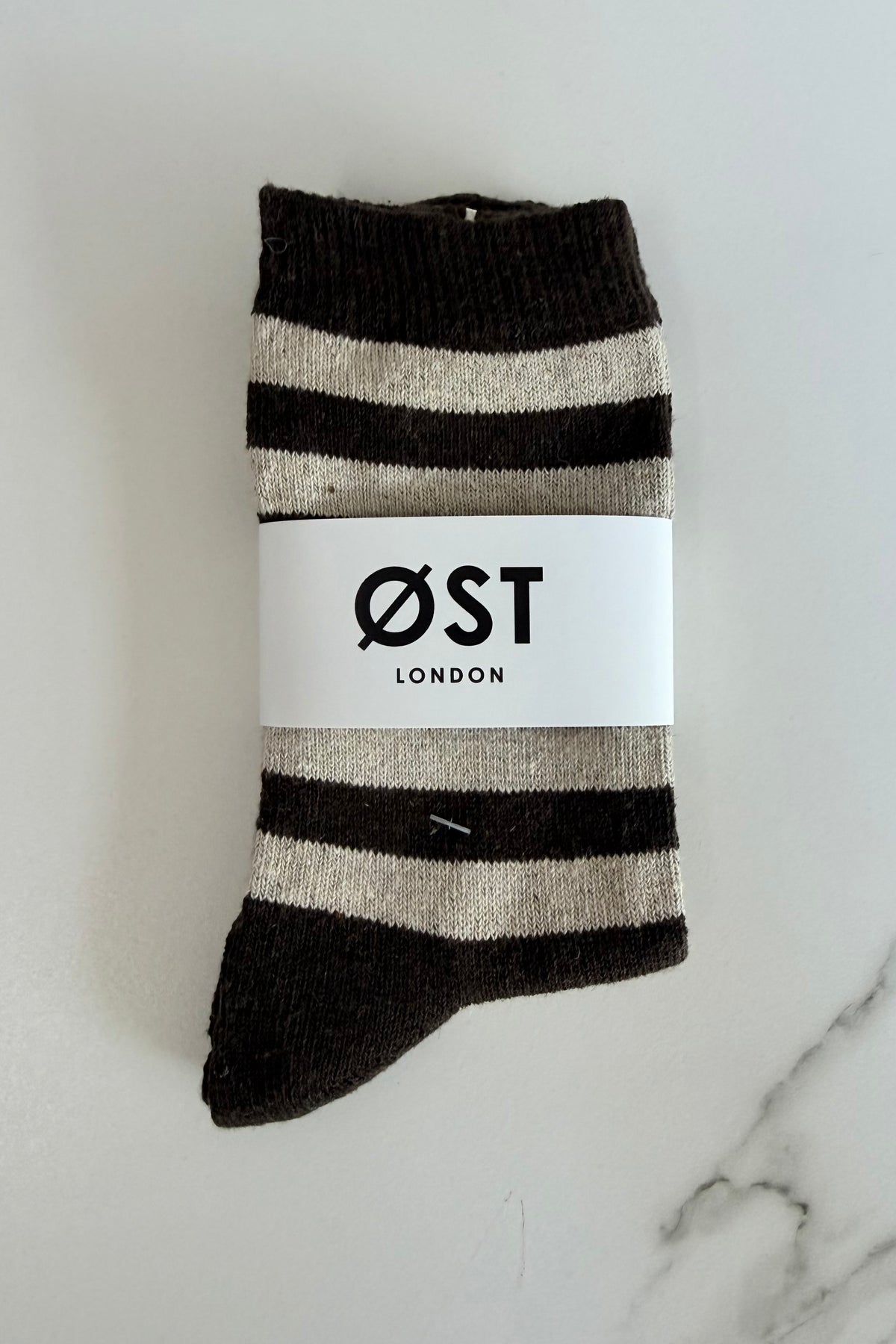 Striped Socks -Black/Taupe
