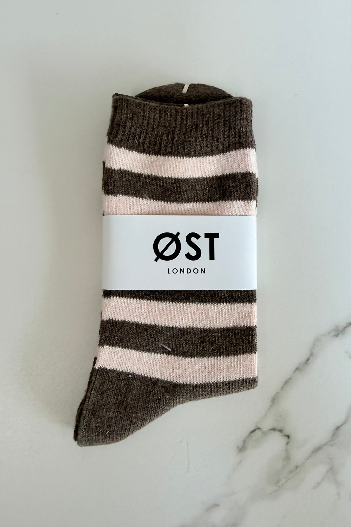Striped Socks -Pink/Brown