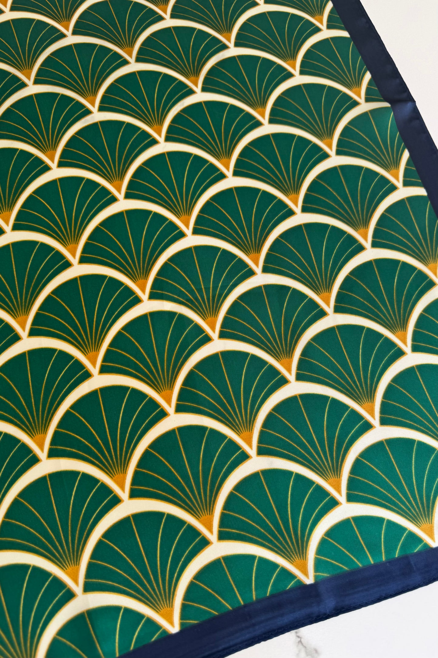 Vilja Scarf -Green Fan