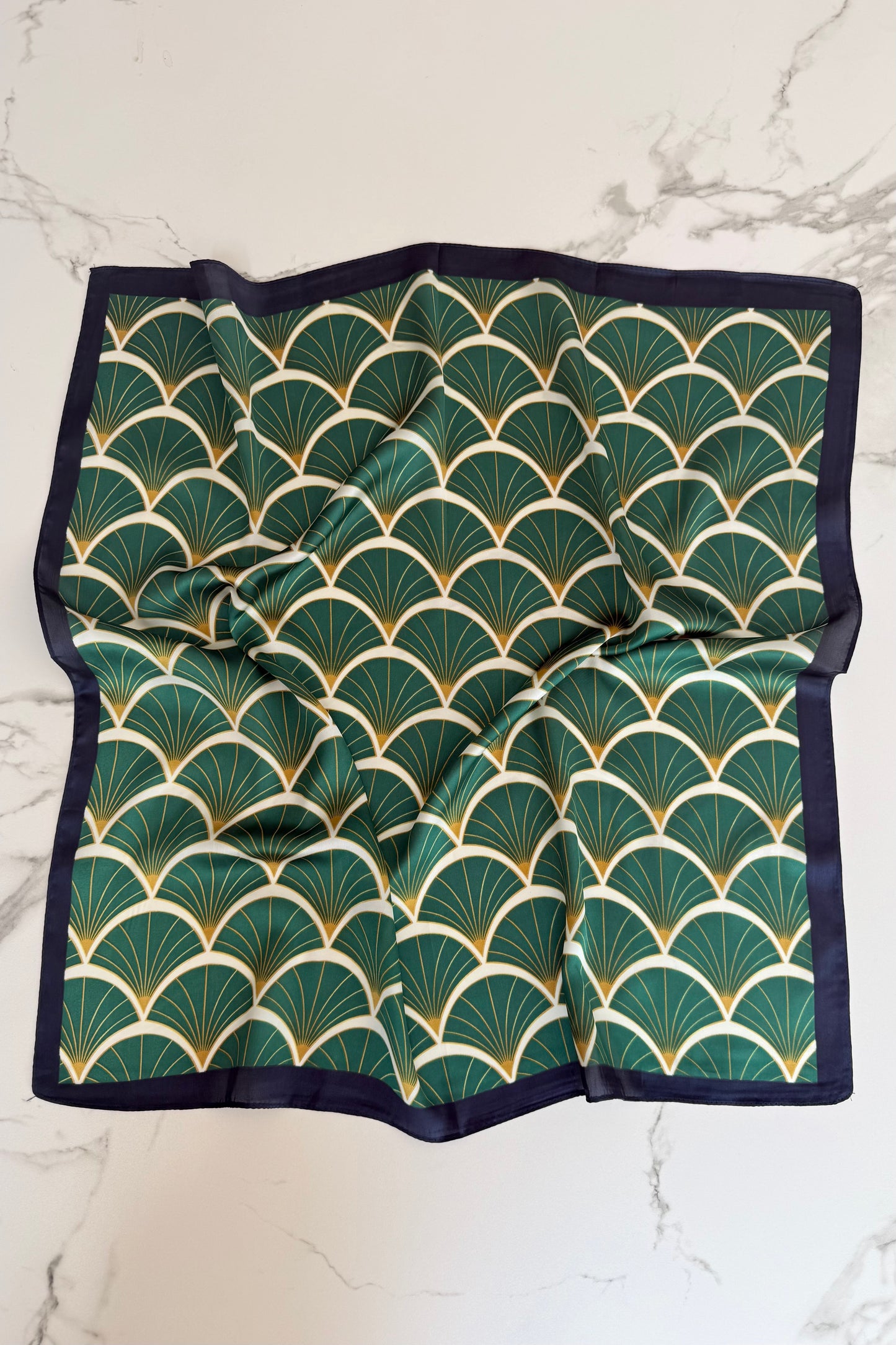 Vilja Scarf -Green Fan