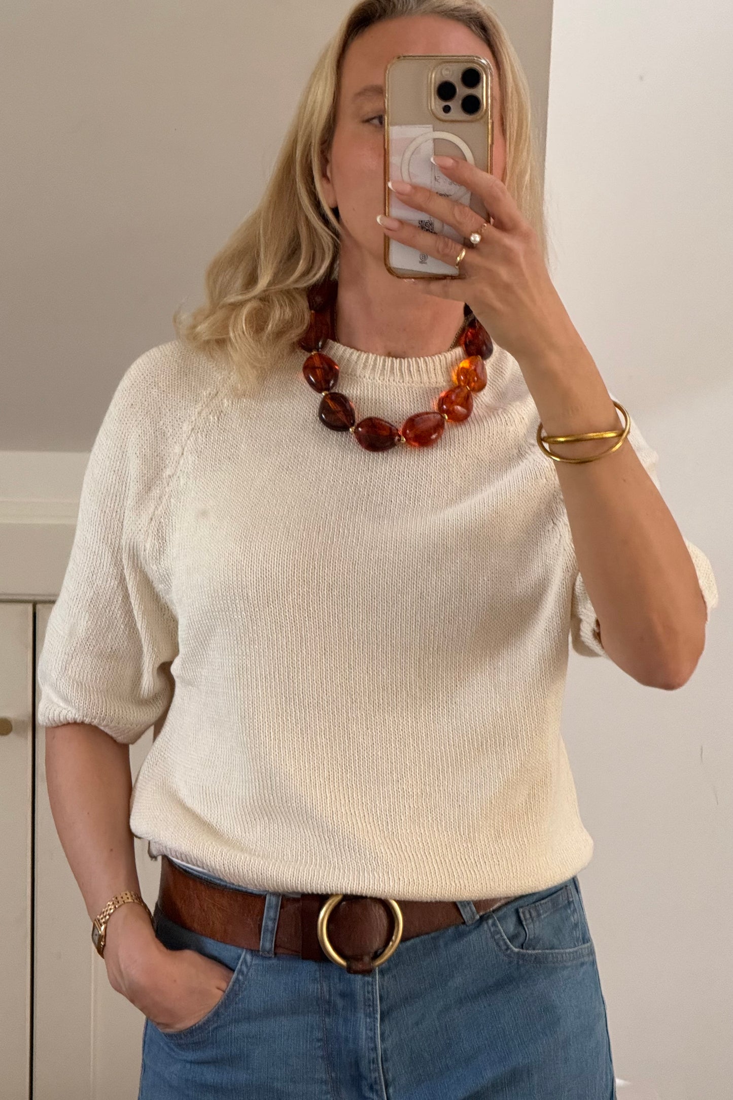 Gry Cotton Jumper -Cream - Øst London