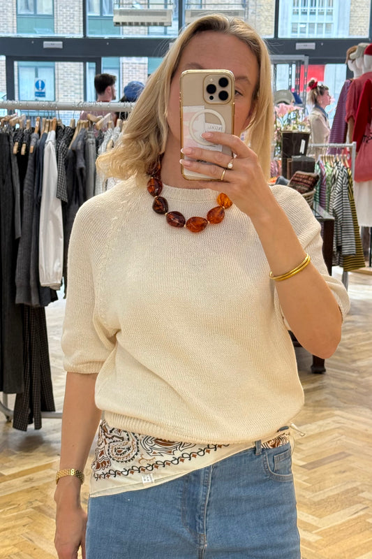 Gry Cotton Jumper -Cream - Øst London