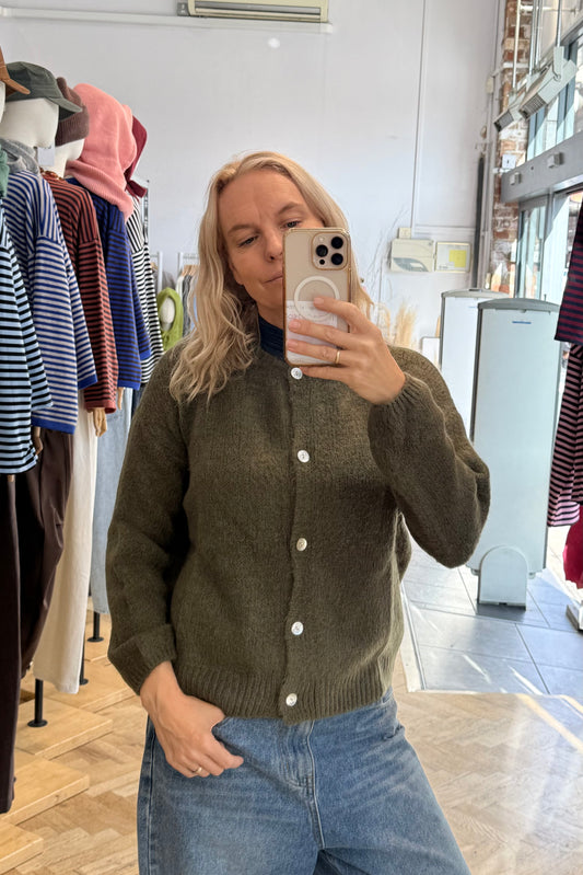 Josefine Mohair Cardigan -Khaki