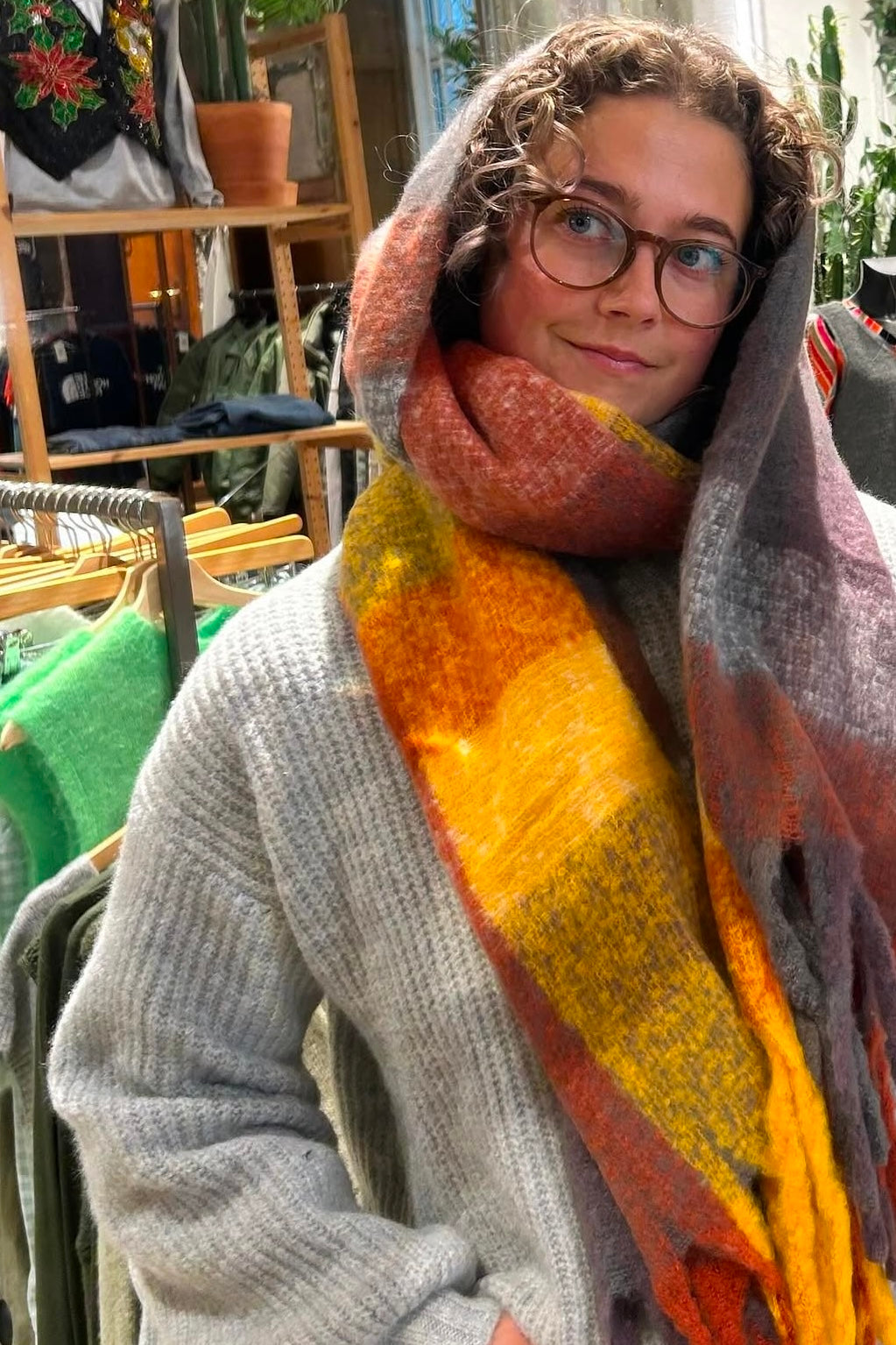Frida Wool Cardigan -Grey