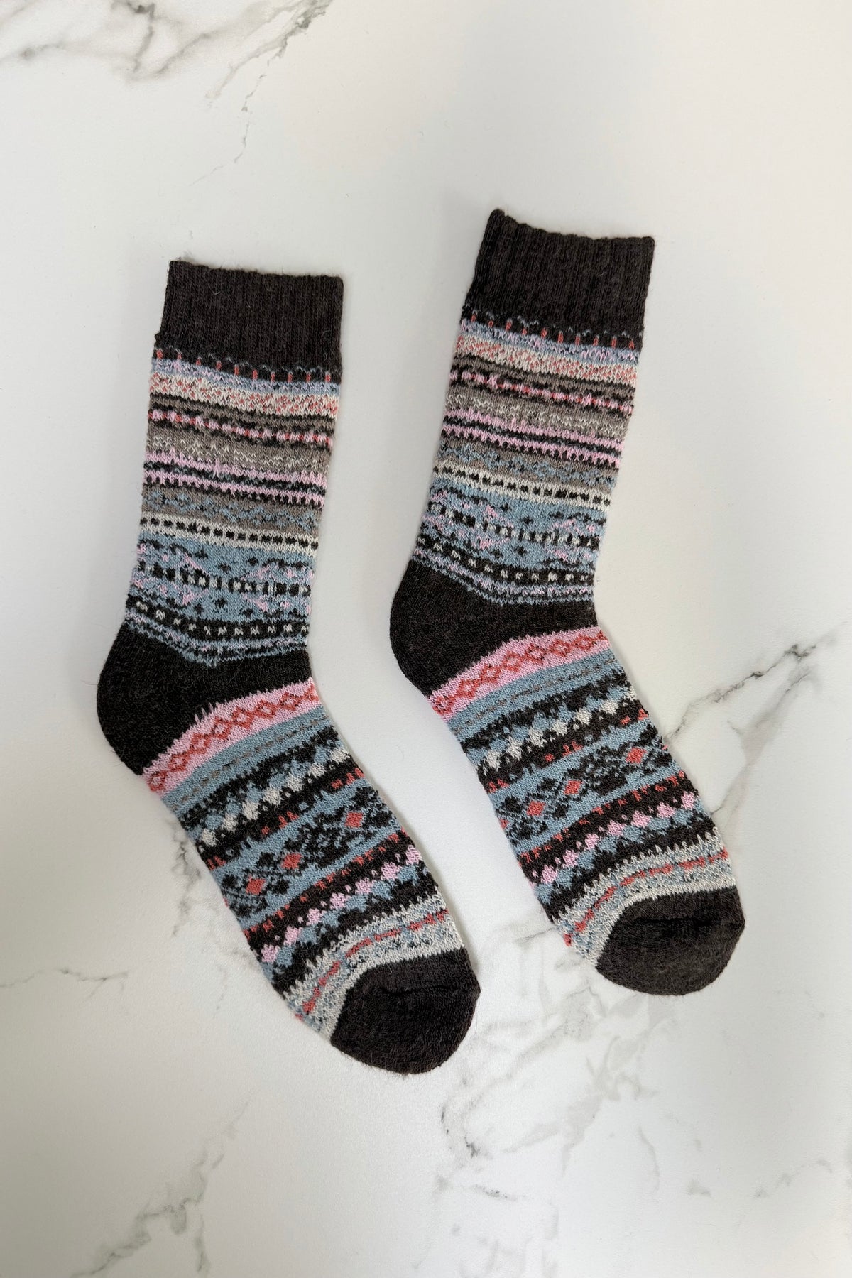 Sne Fluffy Socks -Brown
