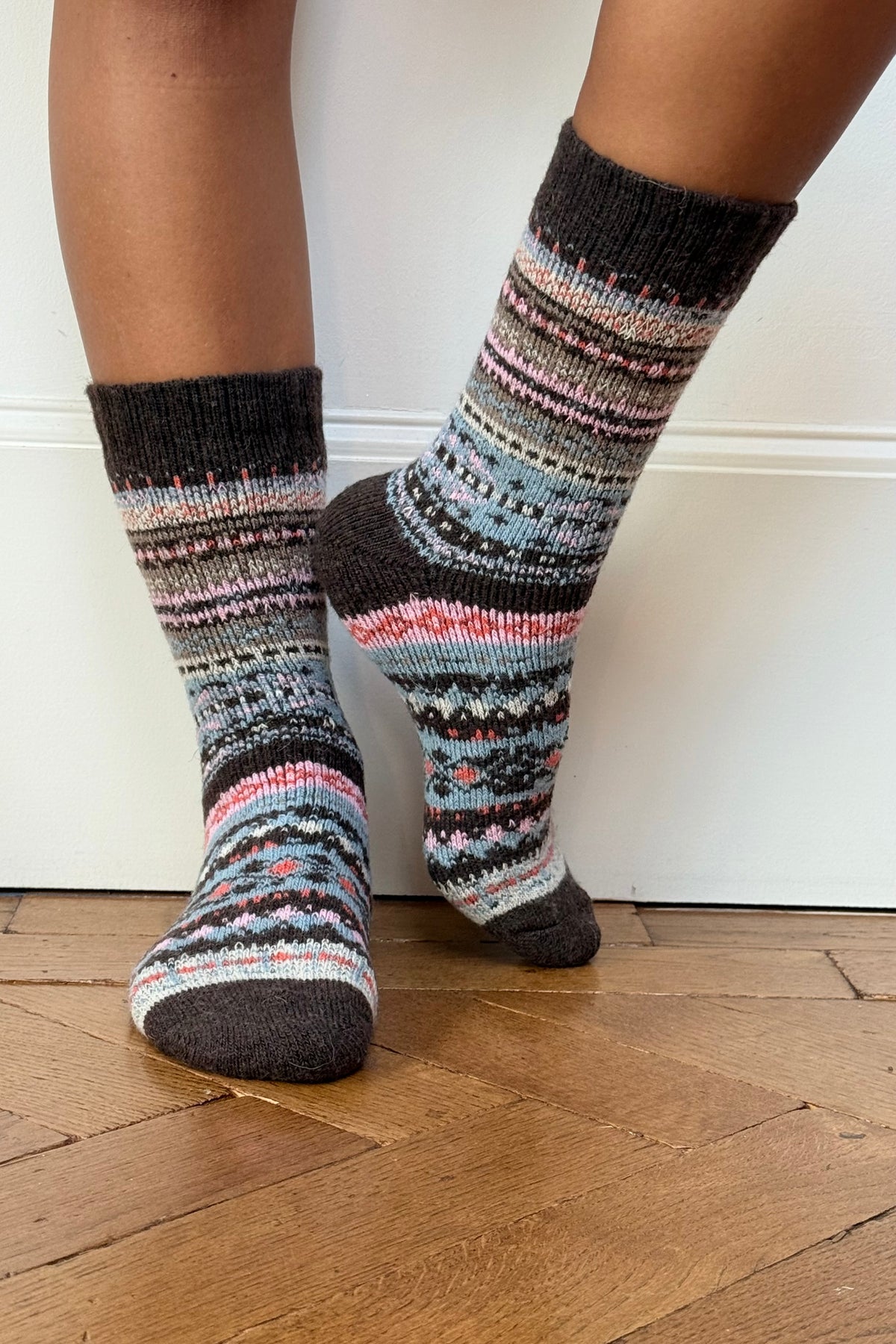 Sne Fluffy Socks -Brown