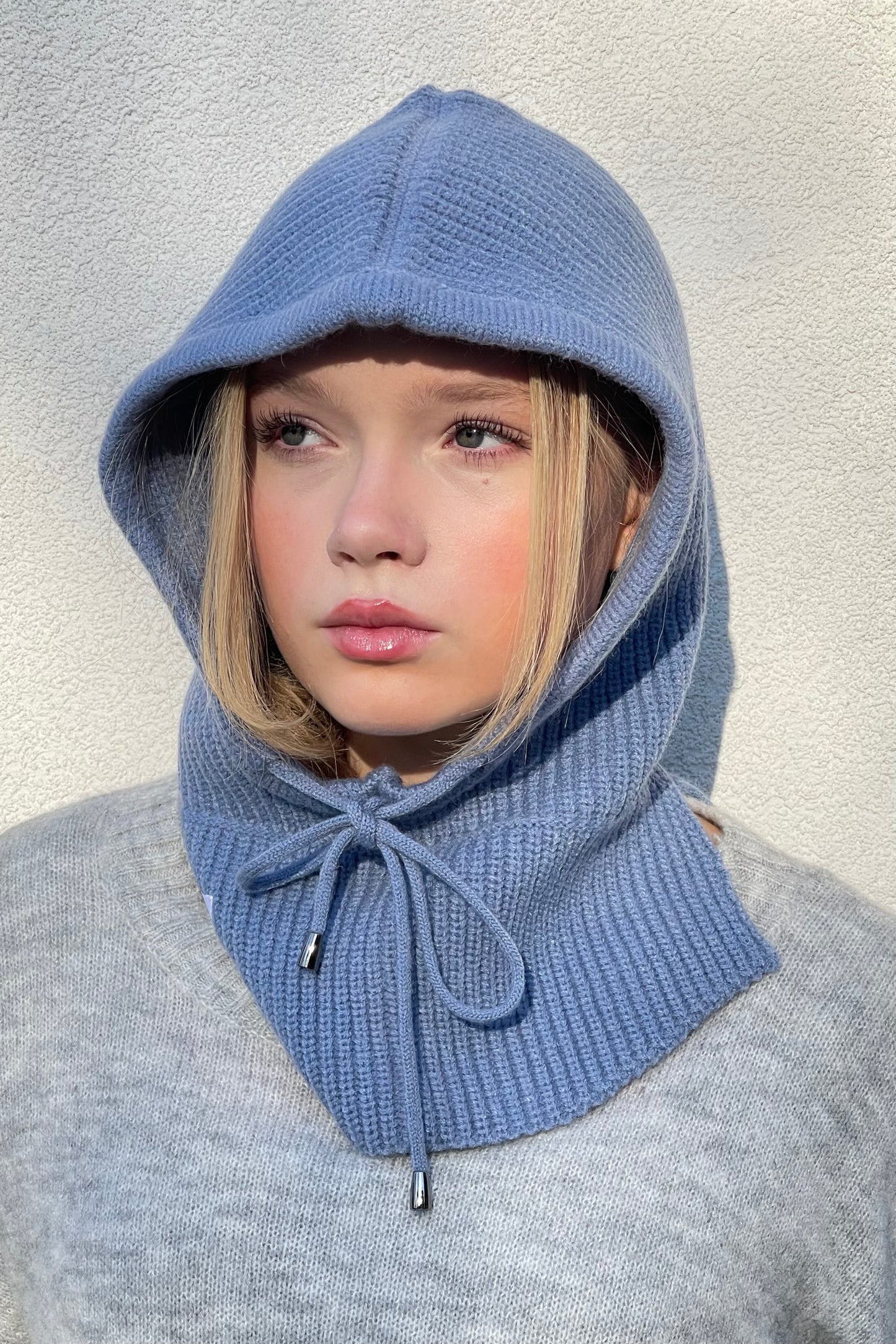 soft wool balaclava snood hood